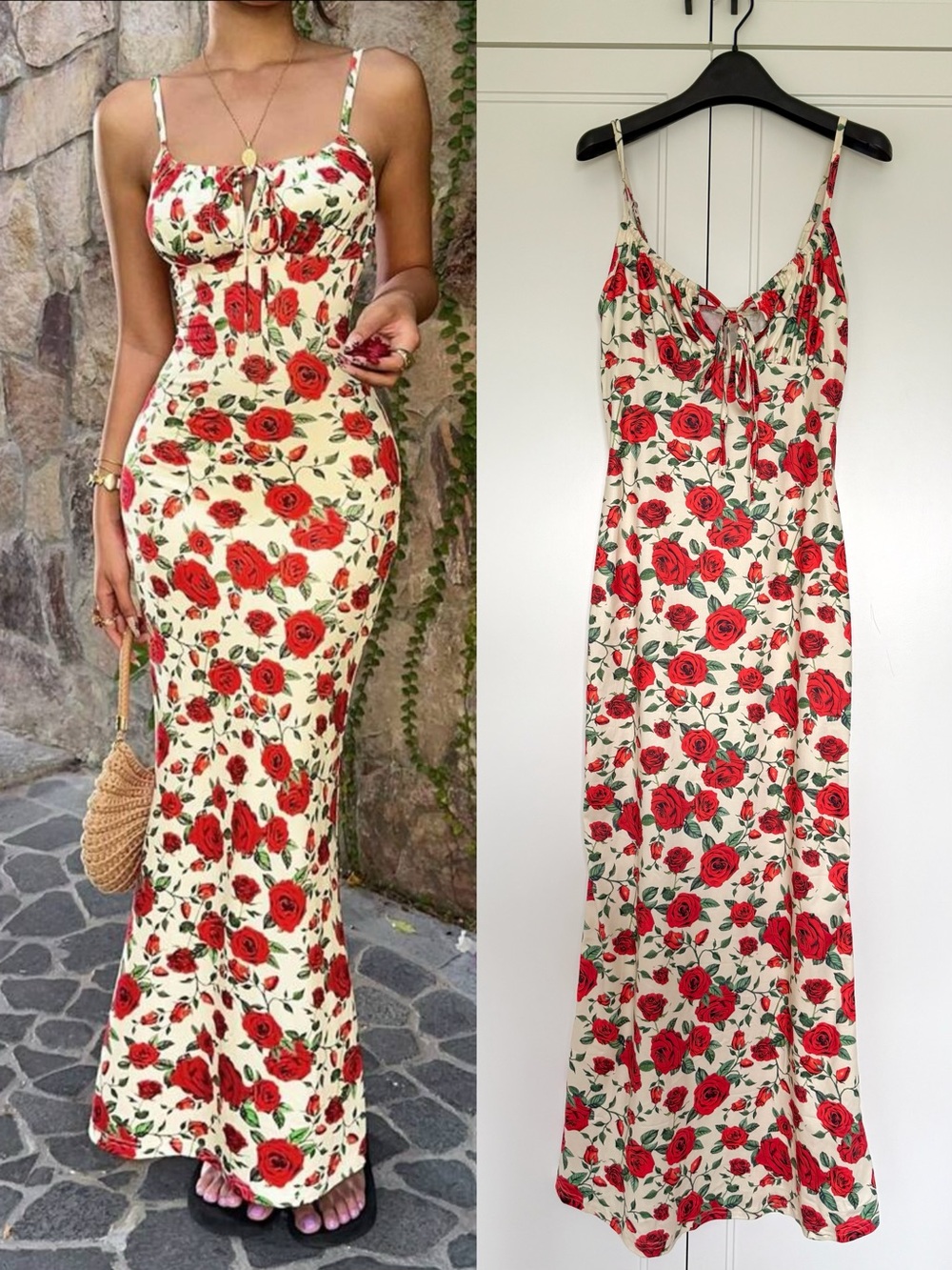 2 For $15 | SHEIN Rose Floral Maxi Dress Size S